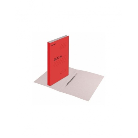 Скоросшиватель картонный мелованный BRAUBERG, гарантированная плотность 360 г/м2, красный, до 200 листов, 124575, (50 шт.) - фото 6