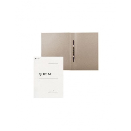 Скоросшиватель картонный мелованный BRAUBERG, гарантированная плотность 440 г/м2, до 200 листов, 128 987, (100 шт.) - фото 1