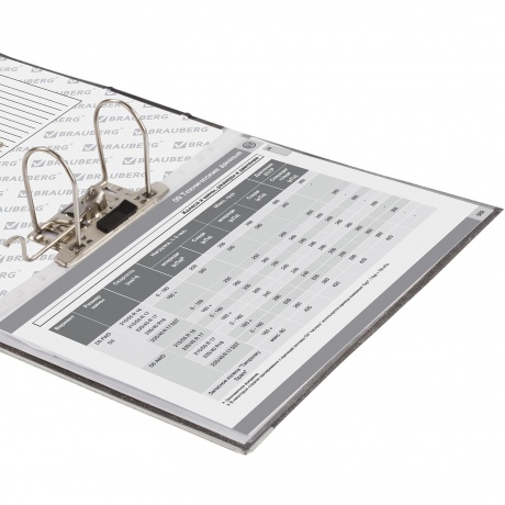 Папка-регистратор BRAUBERG, фактура стандарт, с мраморным покрытием, 80 мм, черный корешок, 220987 - фото 8