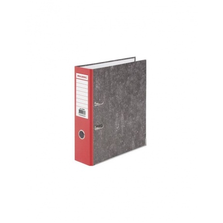 Папка-регистратор BRAUBERG, фактура стандарт, с мраморным покрытием, 80 мм, красный корешок, 220988 - фото 1