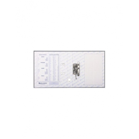 Папка-регистратор BRAUBERG с покрытием из ПВХ, 70 мм, серая (удвоенный срок службы), 221819 - фото 3