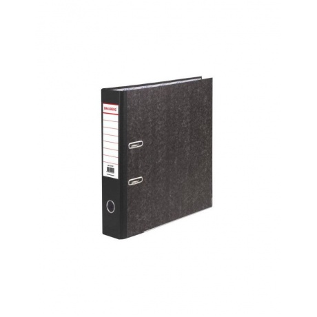 Папка-регистратор BRAUBERG, мраморное покрытие, А4 +, содержание, 70 мм, черный корешок, 221987 - фото 1