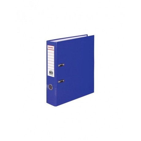 Папка-регистратор BRAUBERG, ламинированная, 80 мм, синяя, 222069 - фото 1
