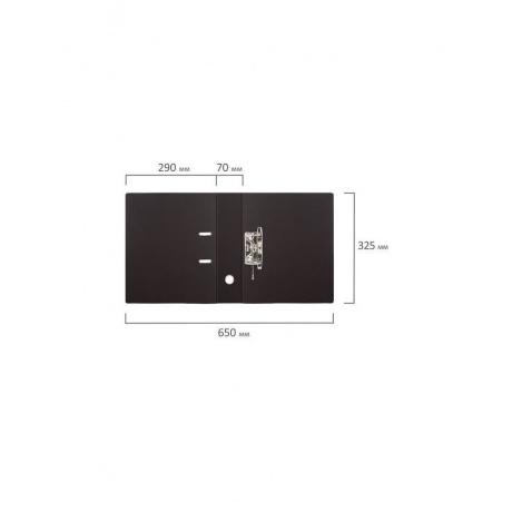Папка-регистратор BRAUBERG с двухсторонним покрытием из ПВХ, 70 мм, черная, 222649 - фото 9