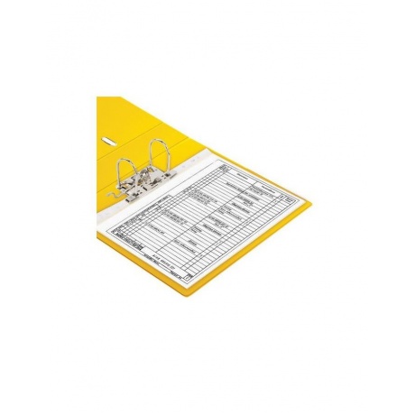 Папка-регистратор BRAUBERG с двухсторонним покрытием из ПВХ, 70 мм, желтая, 222650 - фото 8