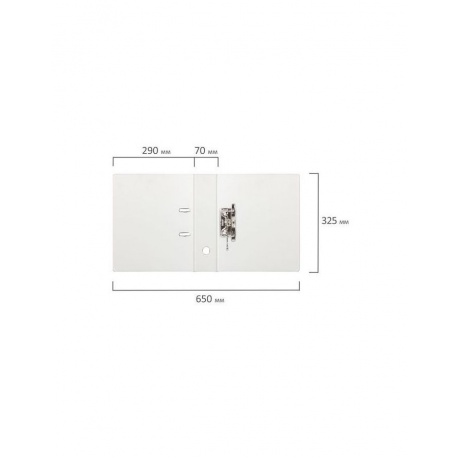 Папка-регистратор BRAUBERG с двухсторонним покрытием из ПВХ, 70 мм, белая, 222651 - фото 9