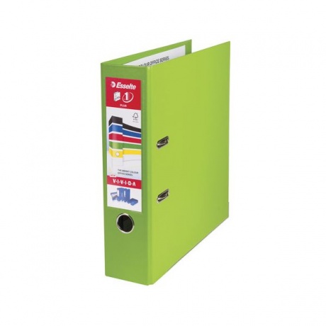 Папка-регистратор ESSELTE VIVIDA Plus, А4+, покрытие пластик, 80 мм, зеленая, 81186 - фото 1