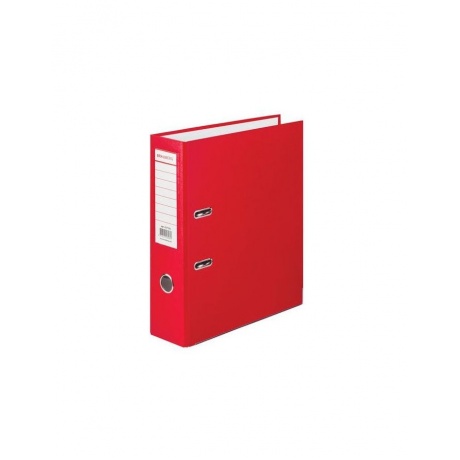 Папка-регистратор BRAUBERG с покрытием из ПВХ, 80 мм, с уголком, красная (удвоенный срок службы), 227192 - фото 1