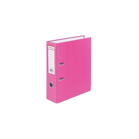 Папка-регистратор BRAUBERG с покрытием из ПВХ, 80 мм, с уголком, розовая (удвоенный срок службы), 227195 - фото 1