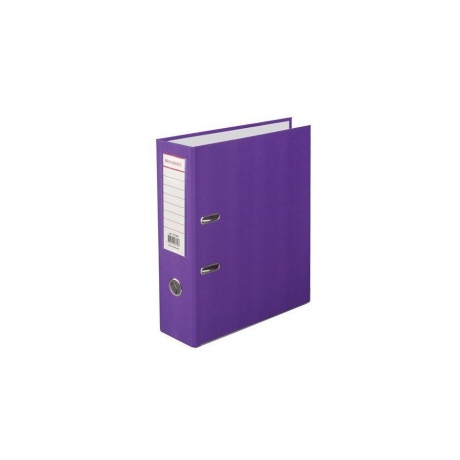 Папка-регистратор BRAUBERG с покрытием из ПВХ, 80 мм, с уголком, фиолетовая (удвоенный срок службы), 227200 - фото 1