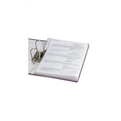 Папка-регистратор BRAUBERG с покрытием из ПВХ, 80 мм, с уголком, фиолетовая (удвоенный срок службы), 227200 - фото 7
