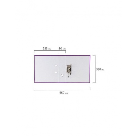 Папка-регистратор BRAUBERG с покрытием из ПВХ, 80 мм, с уголком, фиолетовая (удвоенный срок службы), 227200 - фото 8