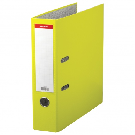 Папка–регистратор ERICH KRAUSE Neon, ламинированная, 70 мм, желтая, 45398 - фото 1
