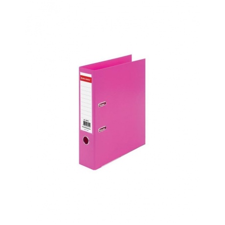 Папка-регистратор BRAUBERG EXTRA 75мм розовая, двустороннее покрытие пластик, мет. уголок - фото 1