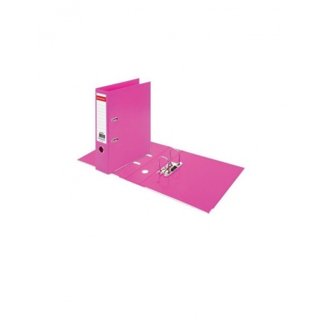 Папка-регистратор BRAUBERG EXTRA 75мм розовая, двустороннее покрытие пластик, мет. уголок - фото 6