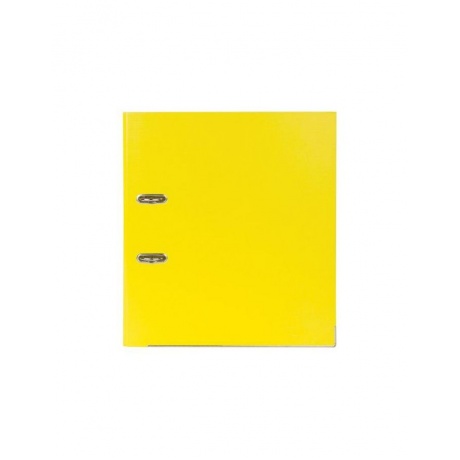 Папка-регистратор BRAUBERG EXTRA 75мм желтая, двустороннее покрытие пластик, мет. уголок - фото 2