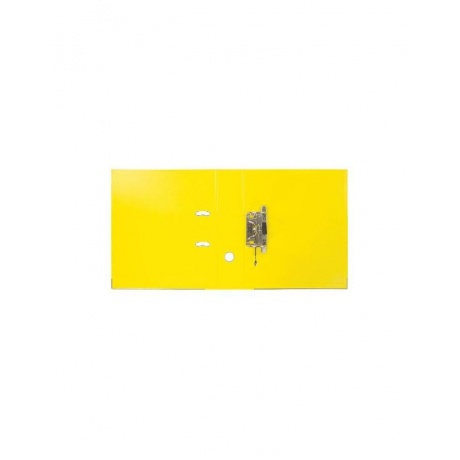 Папка-регистратор BRAUBERG EXTRA 75мм желтая, двустороннее покрытие пластик, мет. уголок - фото 3