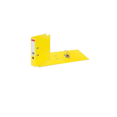 Папка-регистратор BRAUBERG EXTRA 75мм желтая, двустороннее покрытие пластик, мет. уголок - фото 6
