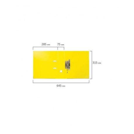 Папка-регистратор BRAUBERG EXTRA 75мм желтая, двустороннее покрытие пластик, мет. уголок - фото 8