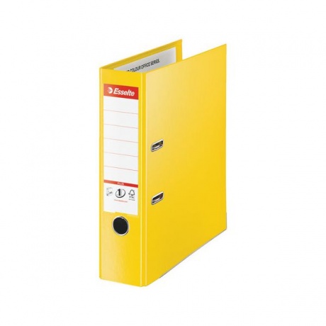 Папка-регистратор ESSELTE VIVIDA Plus, А4+, с двухстор. покрыт. из пластика, 80мм, желтая - фото 1