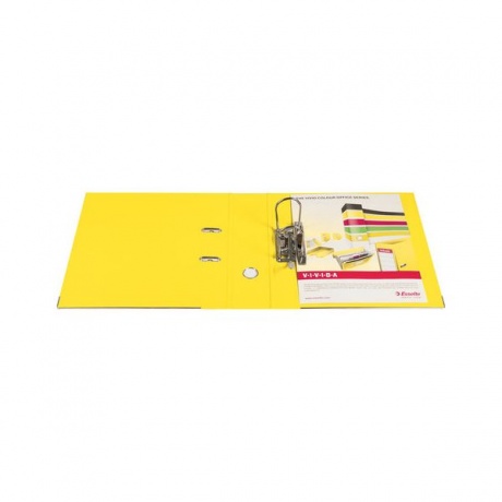 Папка-регистратор ESSELTE VIVIDA Plus, А4+, с двухстор. покрыт. из пластика, 80мм, желтая - фото 3