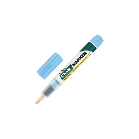 Маркер меловой MUNHWA Chalk Marker, 3 мм, ГОЛУБОЙ, сухостираемый, для гладких поверхностей, CM-02 - фото 1