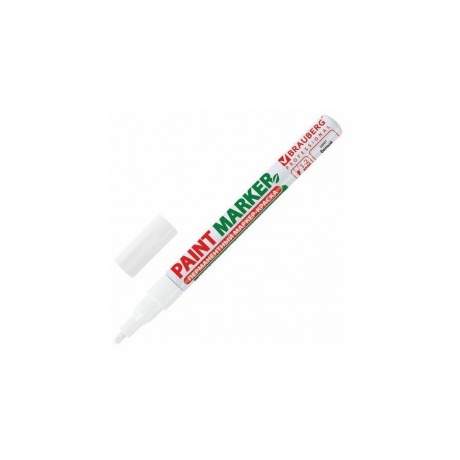 Маркер-краска лаковый (paint marker) 2 мм, БЕЛЫЙ, БЕЗ КСИЛОЛА (б...
