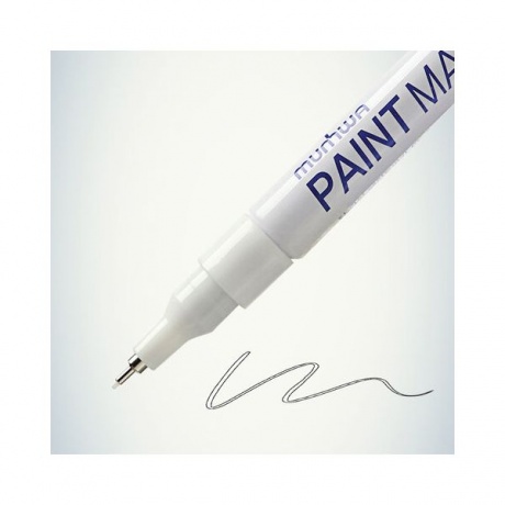 Маркер-краска лаковый MUNHWA Extra Fine Paint Marker, БЕЛЫЙ, 1мм, нитро-основа, EFPM-05 - фото 5