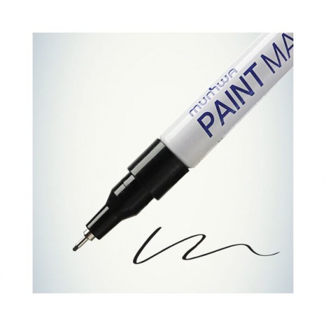 Маркер-краска лаковый MUNHWA Extra Fine Paint Marker, ЧЕРНЫЙ, 1мм, нитро-основа, EFPM-01 - фото 4
