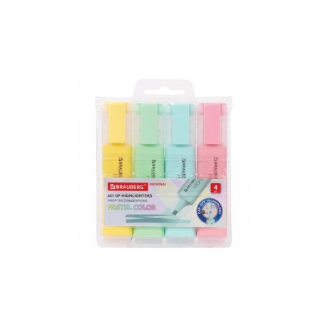 Набор текстовыделителей BRAUBERG 4 шт., АССОРТИ, "ORIGINAL PASTE...