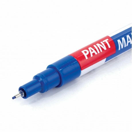 151961, Маркер-краска лаковый EXTRA (paint marker) 1 мм, СИНИЙ, УСИЛЕННАЯ НИТРО-ОСНОВА, BRAUBERG, 151961 - фото 4