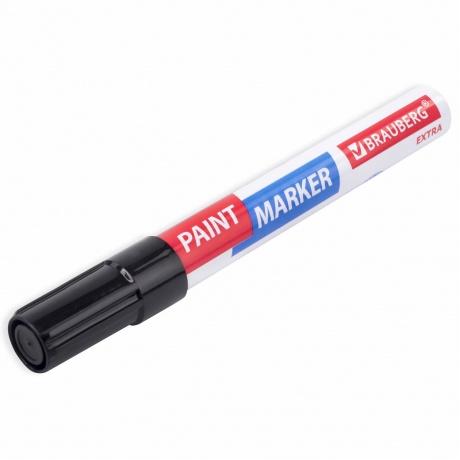 151979, Маркер-краска лаковый EXTRA (paint marker) 4 мм, ЧЕРНЫЙ, УСИЛЕННАЯ НИТРО-ОСНОВА, BRAUBERG, 151979 - фото 11