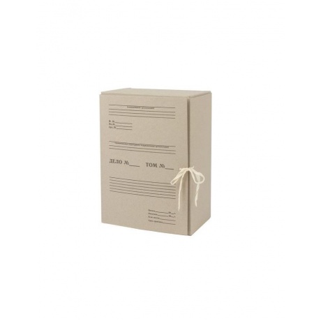 Короб архивный STAFF, 150 мм, переплетный картон, 2 х/б завязки, до 1400 листов - фото 1