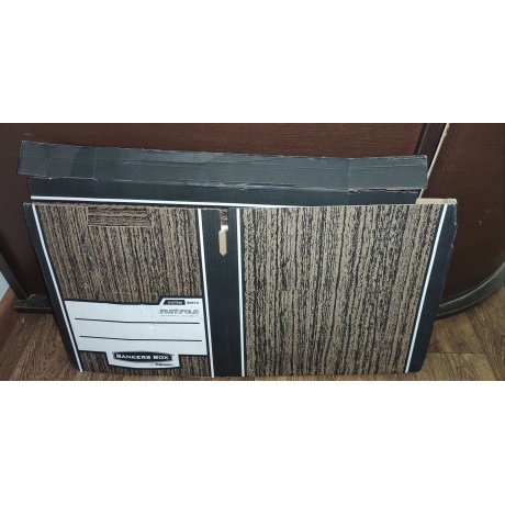 Короб архивный (285х385х325 мм), с крышкой, гофрокартон, FELLOWES (BANKERS BOX) Woodgrain, FS-00610 уцененный - фото 4