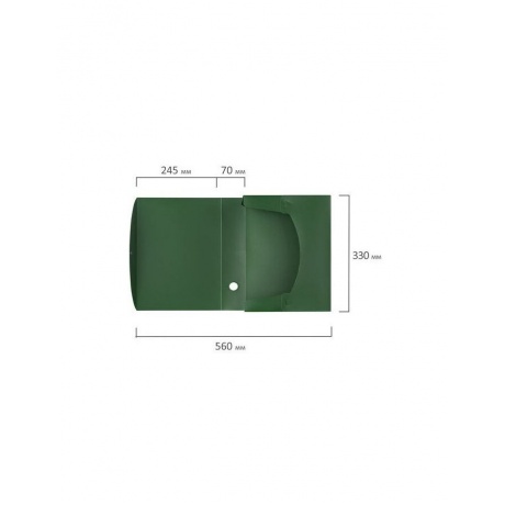 Короб архивный (330х245 мм), 70 мм, пластик, разборный, до 750 листов, зеленый, 0,7 мм, STAFF, 237277 - фото 8