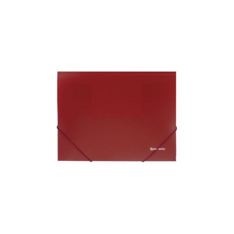 Папка на резинках BRAUBERG, стандарт, красная, до 300 листов, 0,5 мм, 221622, (10 шт.) - фото 2