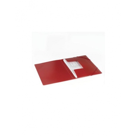 Папка на резинках BRAUBERG, стандарт, красная, до 300 листов, 0,5 мм, 221622, (10 шт.) - фото 5