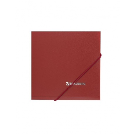 Папка на резинках BRAUBERG, стандарт, красная, до 300 листов, 0,5 мм, 221622, (10 шт.) - фото 6