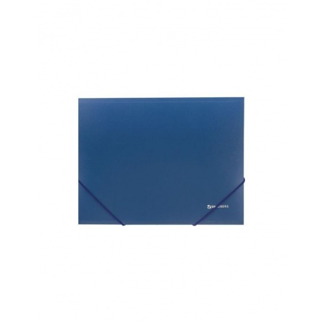 Папка на резинках BRAUBERG, стандарт, синяя, до 300 листов, 0,5 мм, 221623, (10 шт.) - фото 2