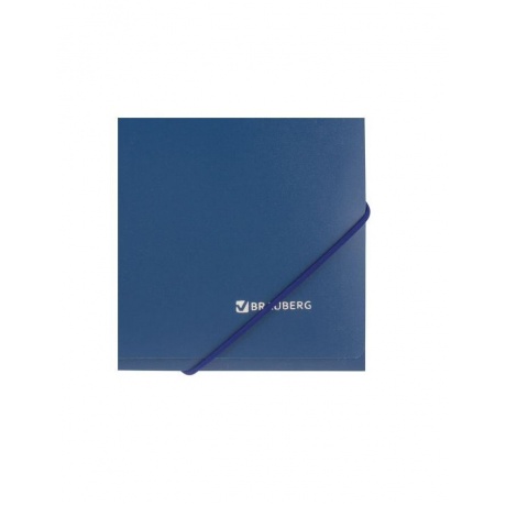 Папка на резинках BRAUBERG, стандарт, синяя, до 300 листов, 0,5 мм, 221623, (10 шт.) - фото 6