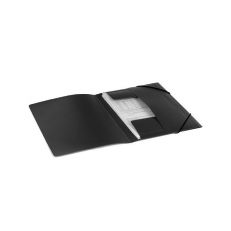 Папка на резинках BRAUBERG, стандарт, черная, до 300 листов, 0,5 мм, 221624, (10 шт.) - фото 5