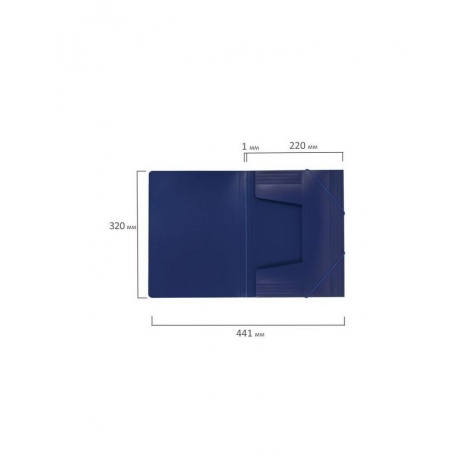 Папка на резинках BRAUBERG Contract, синяя, до 300 листов, 0,5 мм, бизнес-класс, 221797, (10 шт.) - фото 8