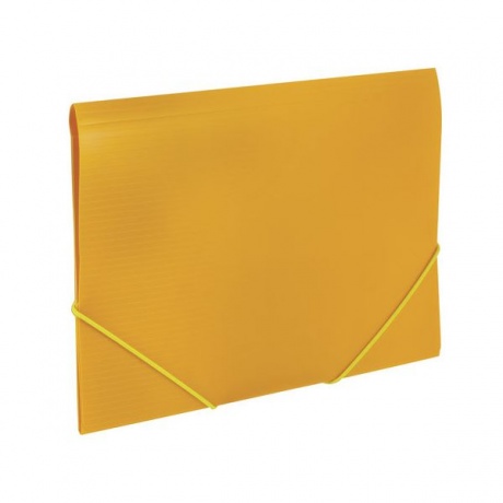 Папка на резинках BRAUBERG Contract, желтая, до 300 листов, 0,5 мм, бизнес-класс, 221800, (10 шт.) - фото 1