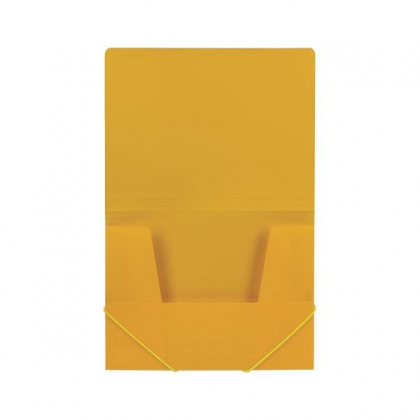 Папка на резинках BRAUBERG Contract, желтая, до 300 листов, 0,5 мм, бизнес-класс, 221800, (10 шт.) - фото 3