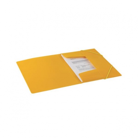 Папка на резинках BRAUBERG Contract, желтая, до 300 листов, 0,5 мм, бизнес-класс, 221800, (10 шт.) - фото 7