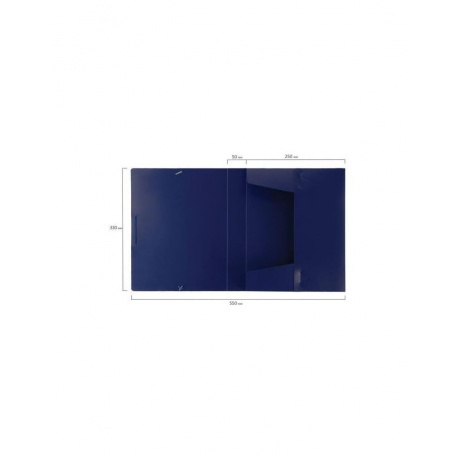 Папка-короб на резинках BRAUBERG, 50 мм, синяя, 0,7 мм, 224162 - фото 8
