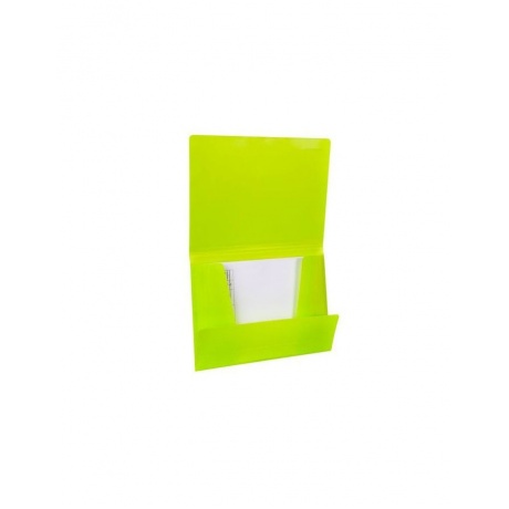 Папка на резинках BRAUBERG Neon, неоновая, зеленая, до 300 листов, 0,5 мм, 227460, (10 шт.) - фото 4