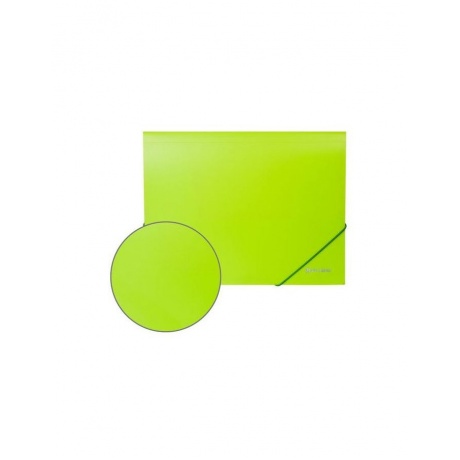 Папка на резинках BRAUBERG Neon, неоновая, зеленая, до 300 листов, 0,5 мм, 227460, (10 шт.) - фото 8