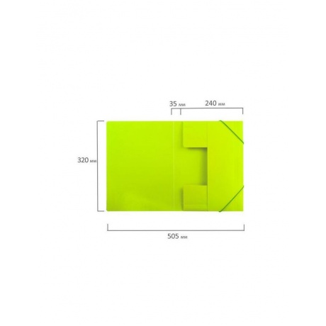 Папка на резинках BRAUBERG Neon, неоновая, зеленая, до 300 листов, 0,5 мм, 227460, (10 шт.) - фото 9