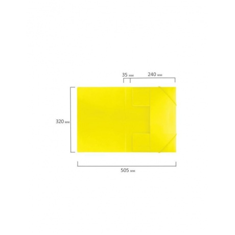 Папка на резинках BRAUBERG Neon, неоновая, желтая, до 300 листов, 0,5 мм, 227461, (10 шт.) - фото 9